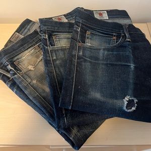 Rogue Territory SK, 3 pairs various stages of fading